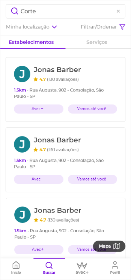 App screen